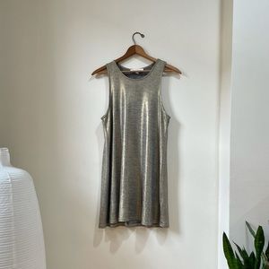 Finders Keepers gold shift dress